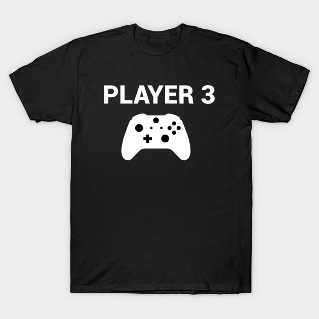 Video Game Player 3 Controller T-Shirt by Kryptic